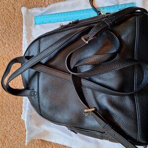Michael Kors Black Pebble Leather Back Pack